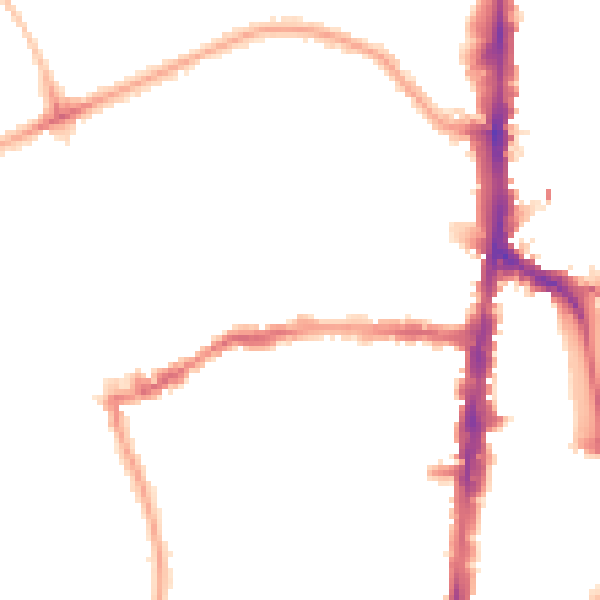 Night-time road noise heatmap for N16 0AE