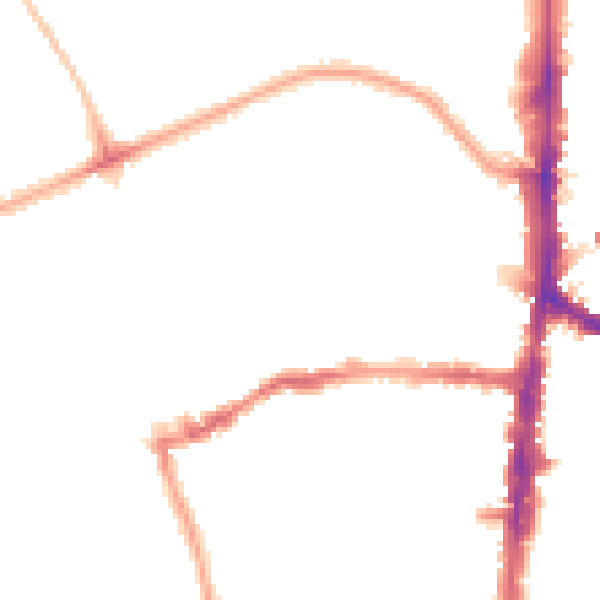 Night-time road noise heatmap for N16 0AH