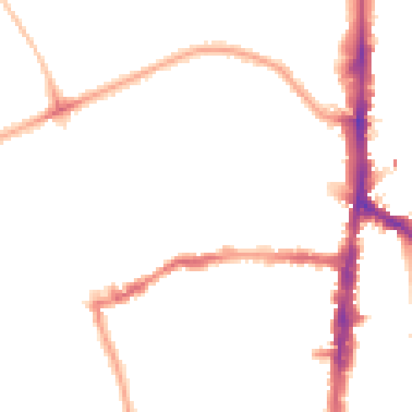 Night-time road noise heatmap for N16 0AJ