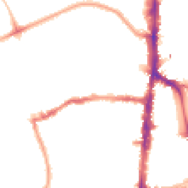 Night-time road noise heatmap for N16 0AP