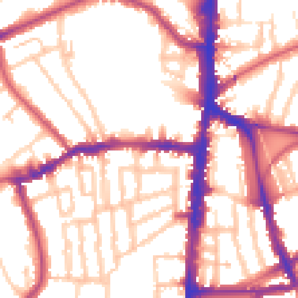 Daytime road noise heatmap for N16 0AR