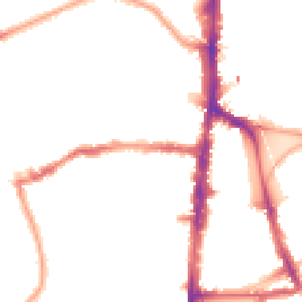 Night-time road noise heatmap for N16 0AR