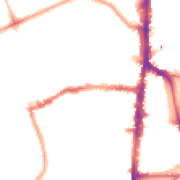 Night-time road noise heatmap for N16 0AS