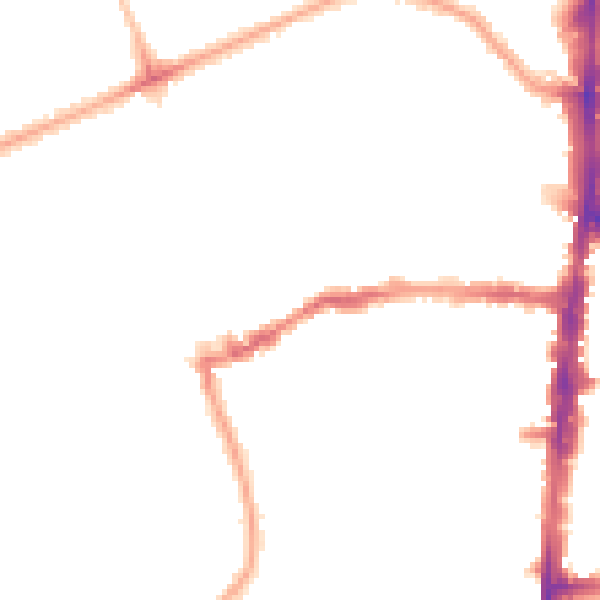 Night-time road noise heatmap for N16 0AT