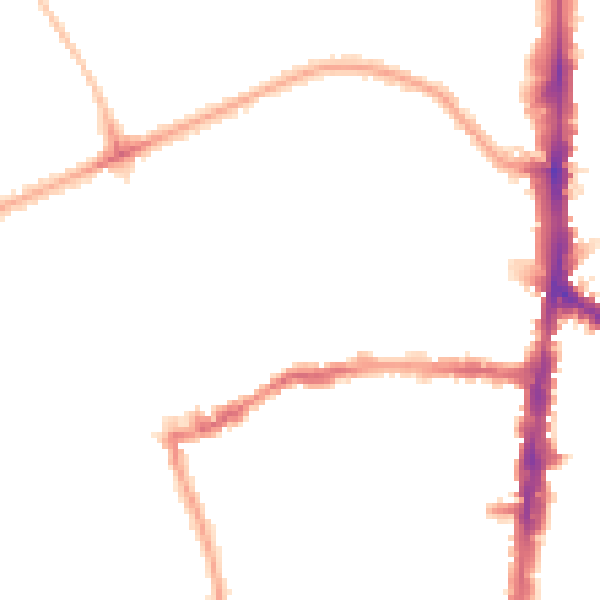 Night-time road noise heatmap for N16 0BA