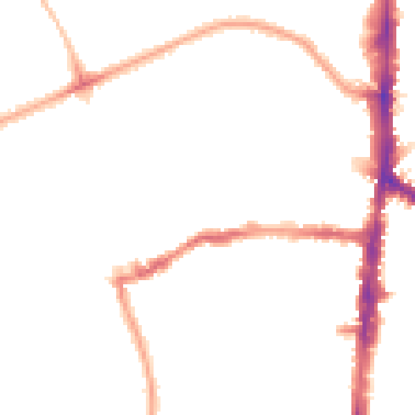Night-time road noise heatmap for N16 0BD