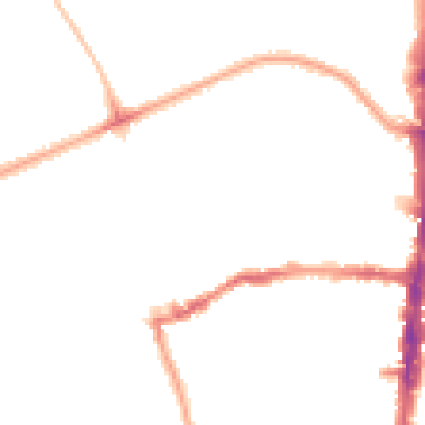 Night-time road noise heatmap for N16 0BE
