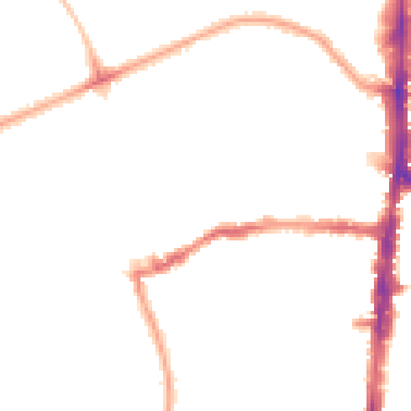 Night-time road noise heatmap for N16 0BN
