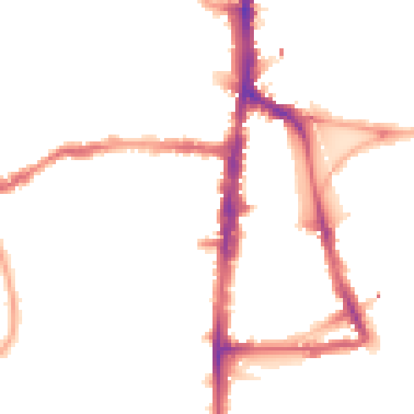 Night-time road noise heatmap for N16 0DA