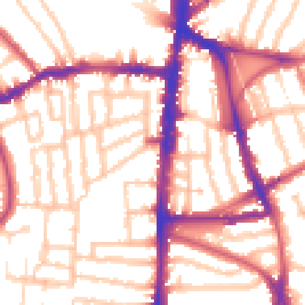 Daytime road noise heatmap for N16 0DB