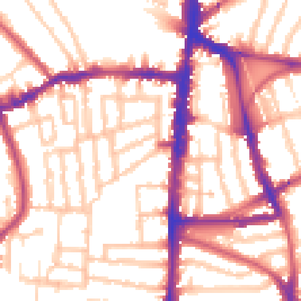 Daytime road noise heatmap for N16 0DD