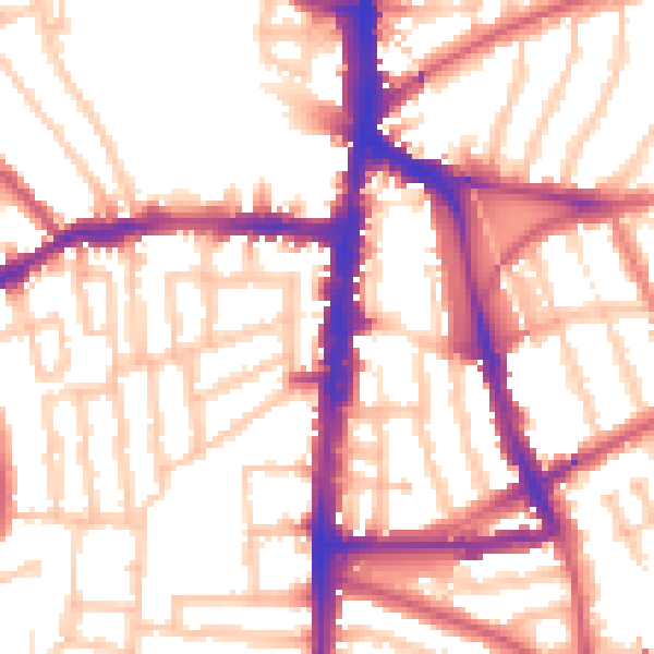 Daytime road noise heatmap for N16 0DE