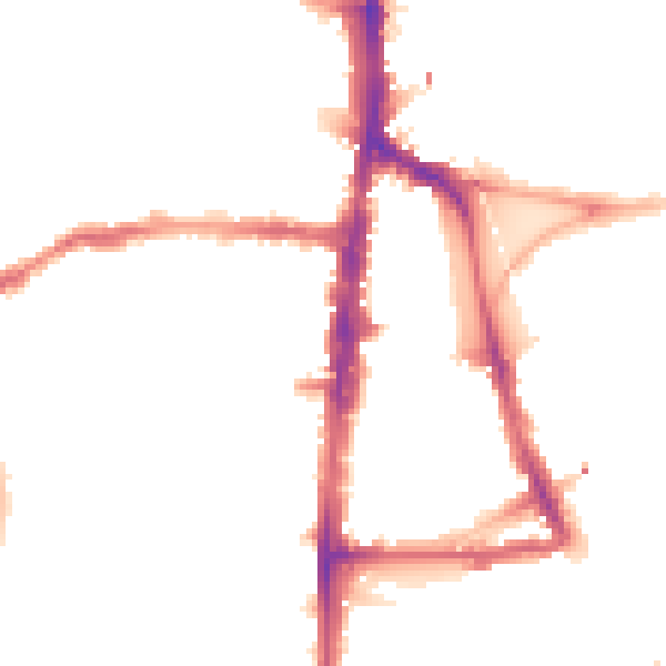 Night-time road noise heatmap for N16 0DE