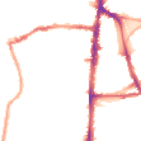 Night-time road noise heatmap for N16 0DJ