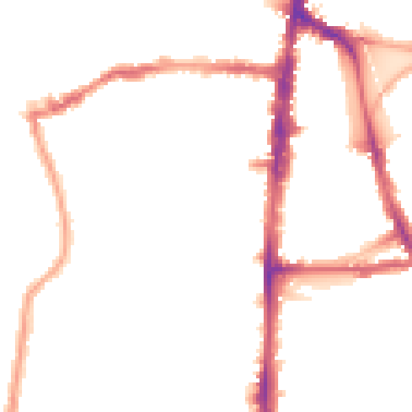 Night-time road noise heatmap for N16 0DL