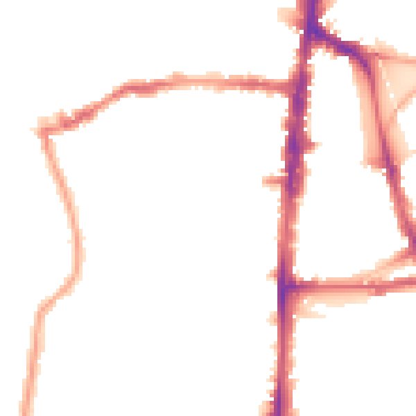 Night-time road noise heatmap for N16 0DP
