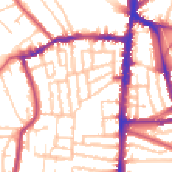 Daytime road noise heatmap for N16 0DR