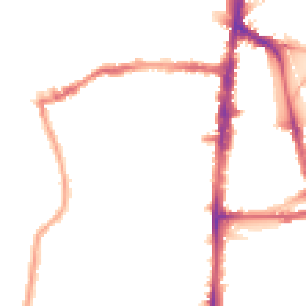 Night-time road noise heatmap for N16 0DR