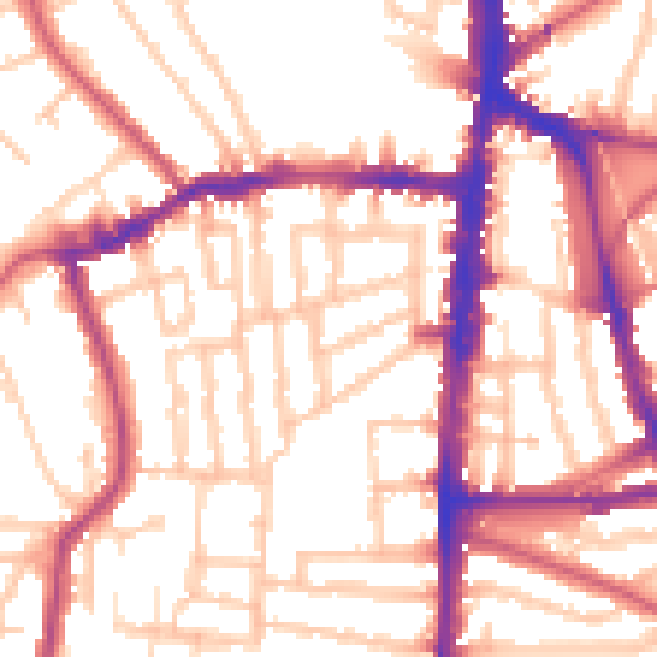 Daytime road noise heatmap for N16 0DS