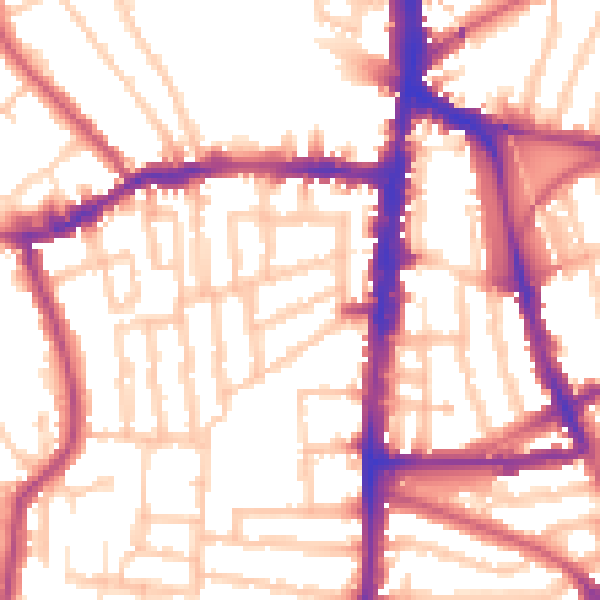 Daytime road noise heatmap for N16 0DT