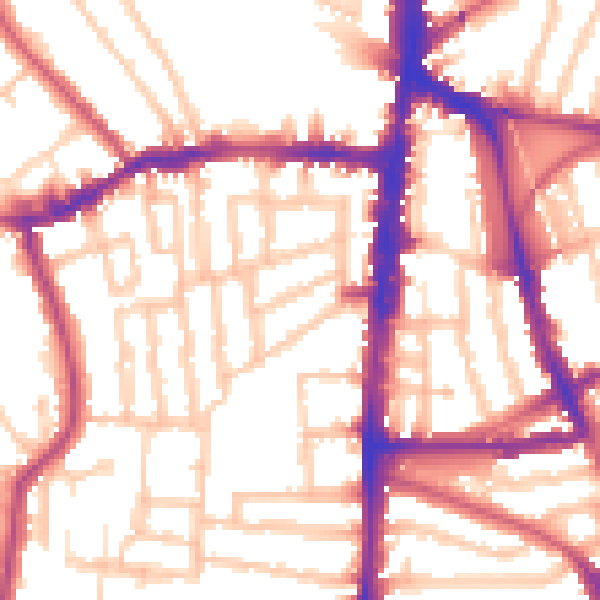 Daytime road noise heatmap for N16 0DU