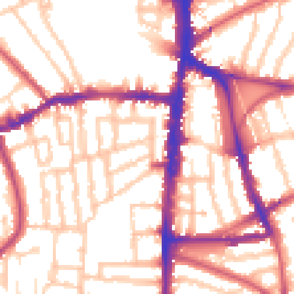 Daytime road noise heatmap for N16 0DX