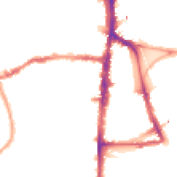 Night-time road noise heatmap for N16 0DX