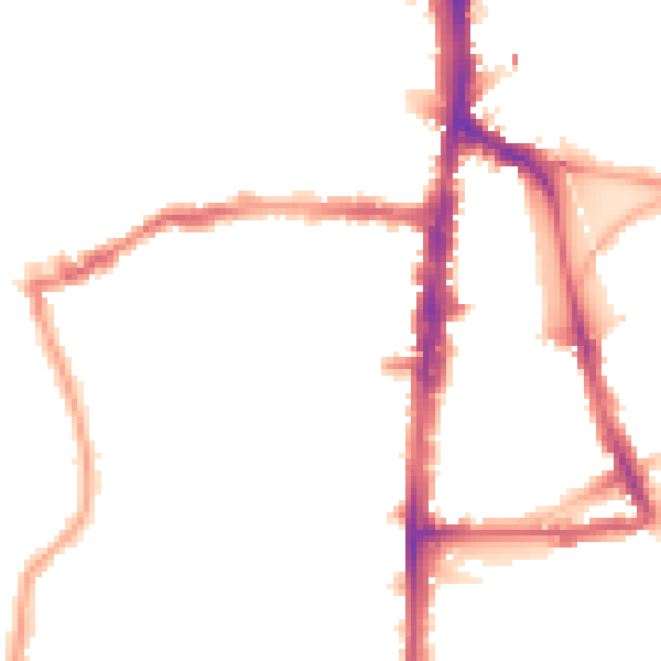 Night-time road noise heatmap for N16 0EA