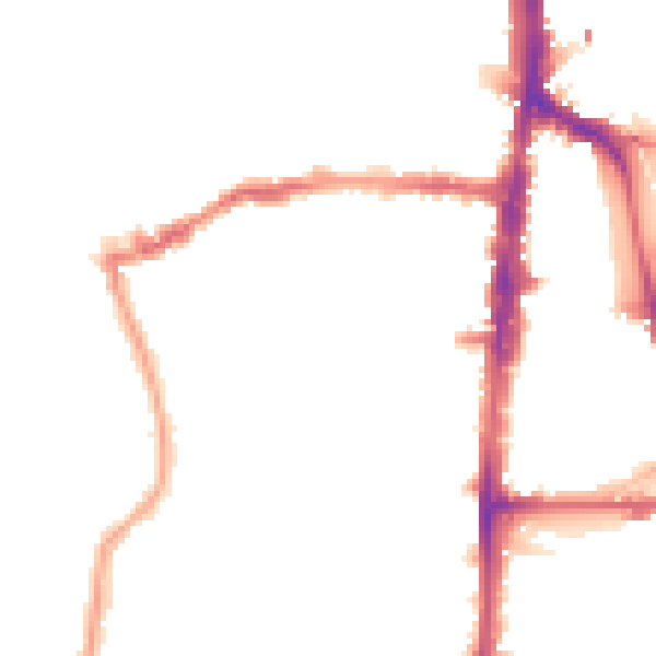 Night-time road noise heatmap for N16 0EB