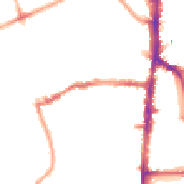 Night-time road noise heatmap for N16 0EF