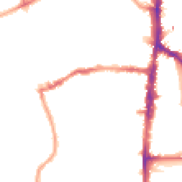 Night-time road noise heatmap for N16 0EJ