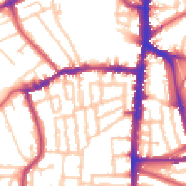 Daytime road noise heatmap for N16 0ES