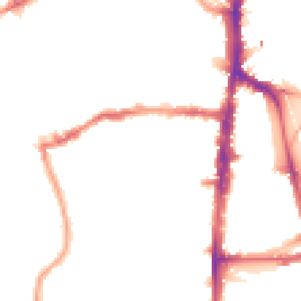 Night-time road noise heatmap for N16 0ES