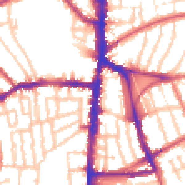 Daytime road noise heatmap for N16 0NF