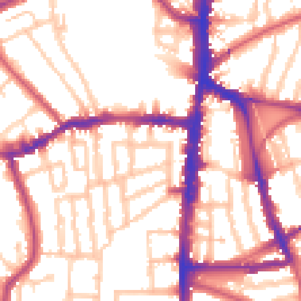 Daytime road noise heatmap for N16 0NR