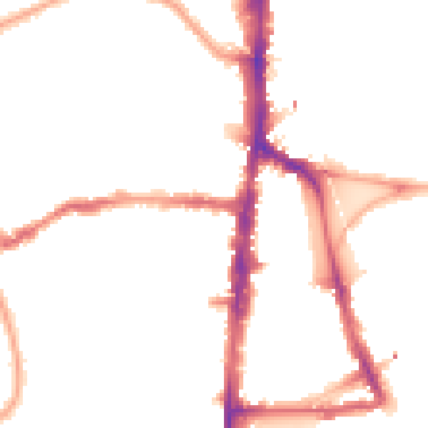 Night-time road noise heatmap for N16 0NX