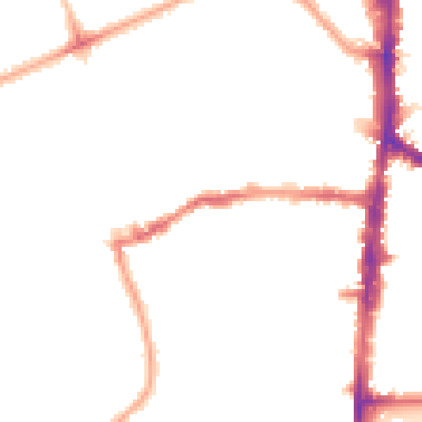 Night-time road noise heatmap for N16 0RA