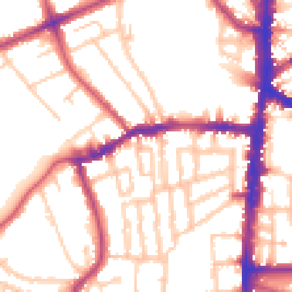 Daytime road noise heatmap for N16 0RB