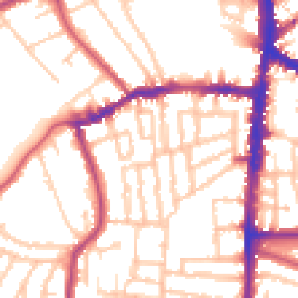 Daytime road noise heatmap for N16 0RF
