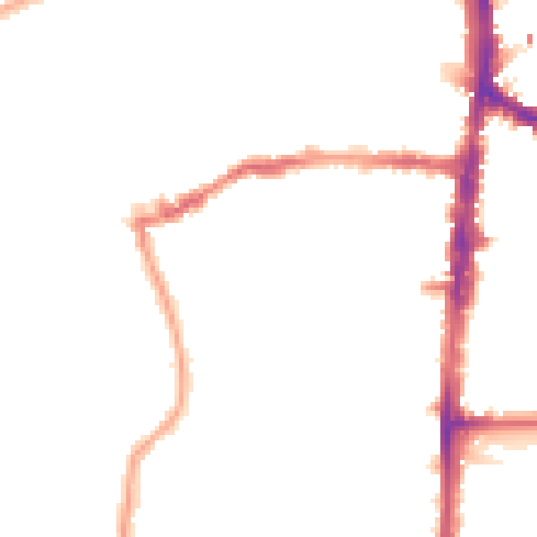 Night-time road noise heatmap for N16 0RF
