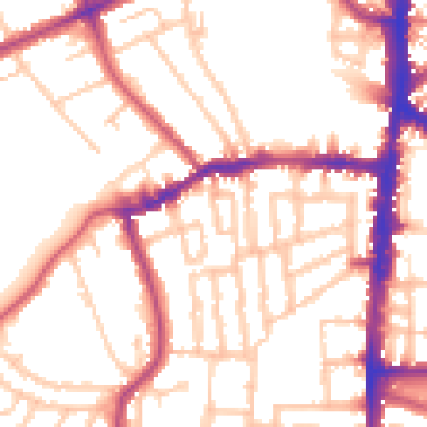 Daytime road noise heatmap for N16 0RH