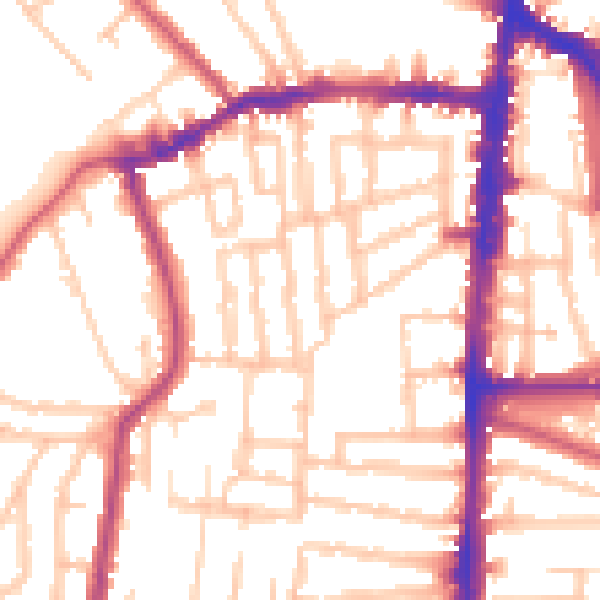 Daytime road noise heatmap for N16 0RR