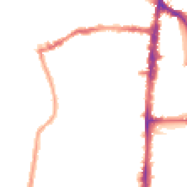 Night-time road noise heatmap for N16 0RR
