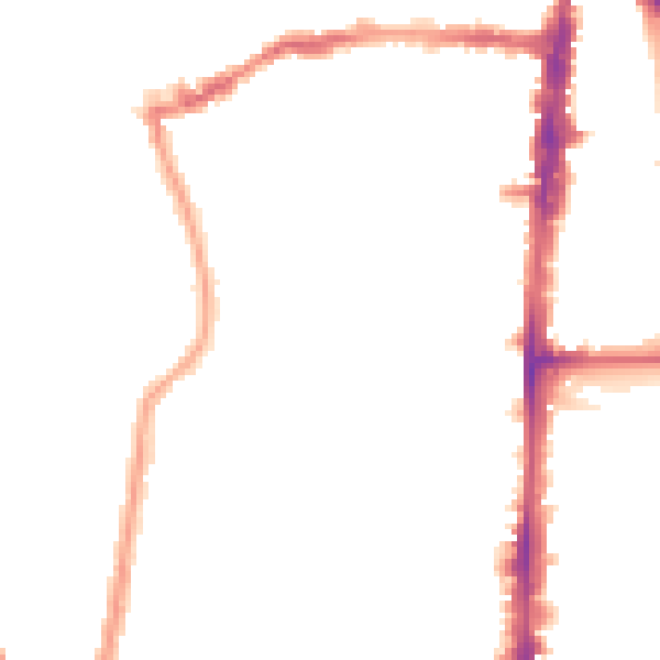 Night-time road noise heatmap for N16 0RT