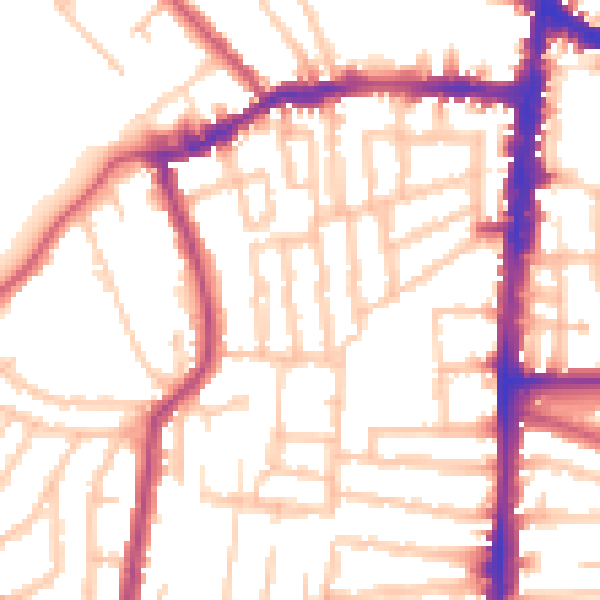 Daytime road noise heatmap for N16 0RX