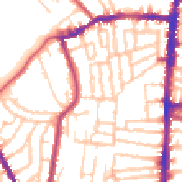 Daytime road noise heatmap for N16 0SG