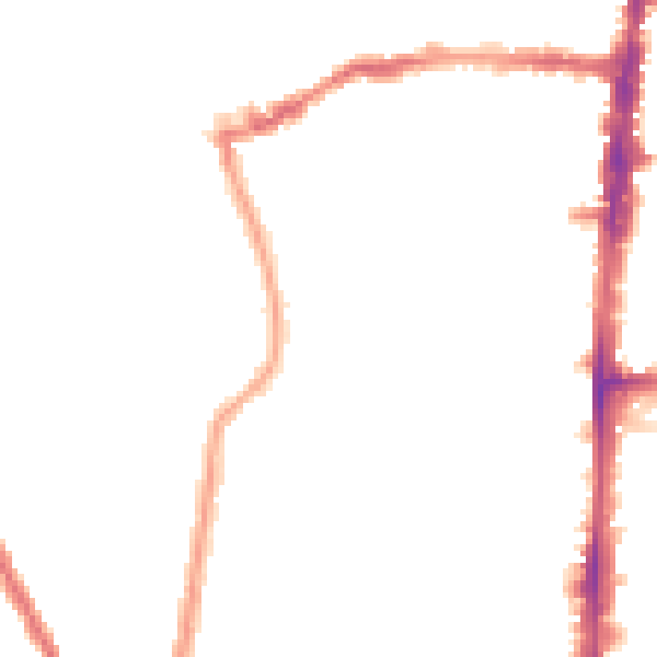 Night-time road noise heatmap for N16 0SG