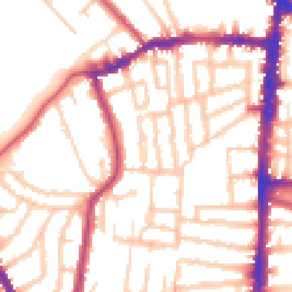 Daytime road noise heatmap for N16 0SH