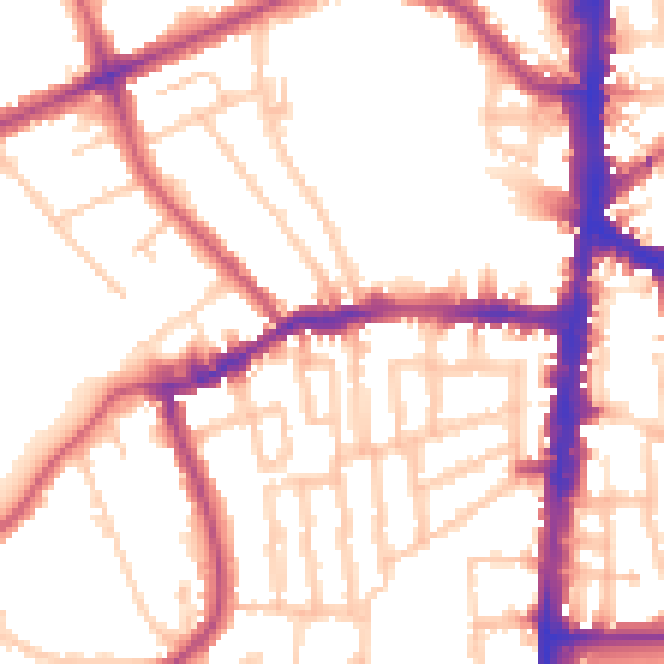 Daytime road noise heatmap for N16 0UD