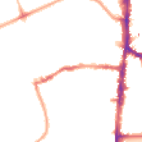 Night-time road noise heatmap for N16 0UD
